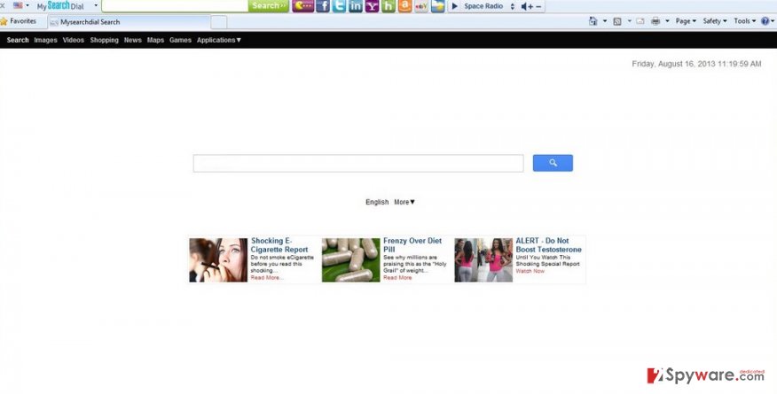 Start.mysearchdial.com redirect snapshot Start.mysearchdial.com redirect snapshot