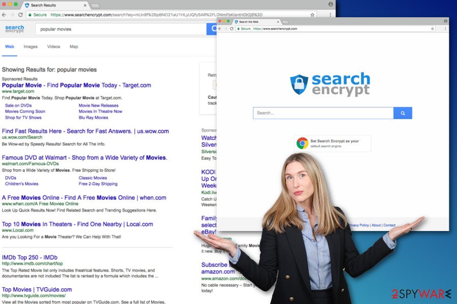 The image of Searchencrypt.com virus