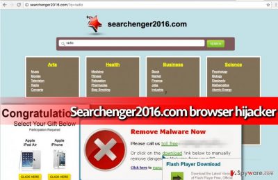 Searchenger2016.com browser hijacker roots into web browser and changes homepage settings