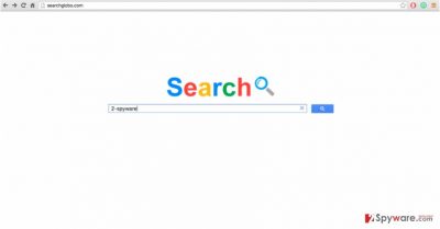 An image of Searchglobo.com browser hijacker website