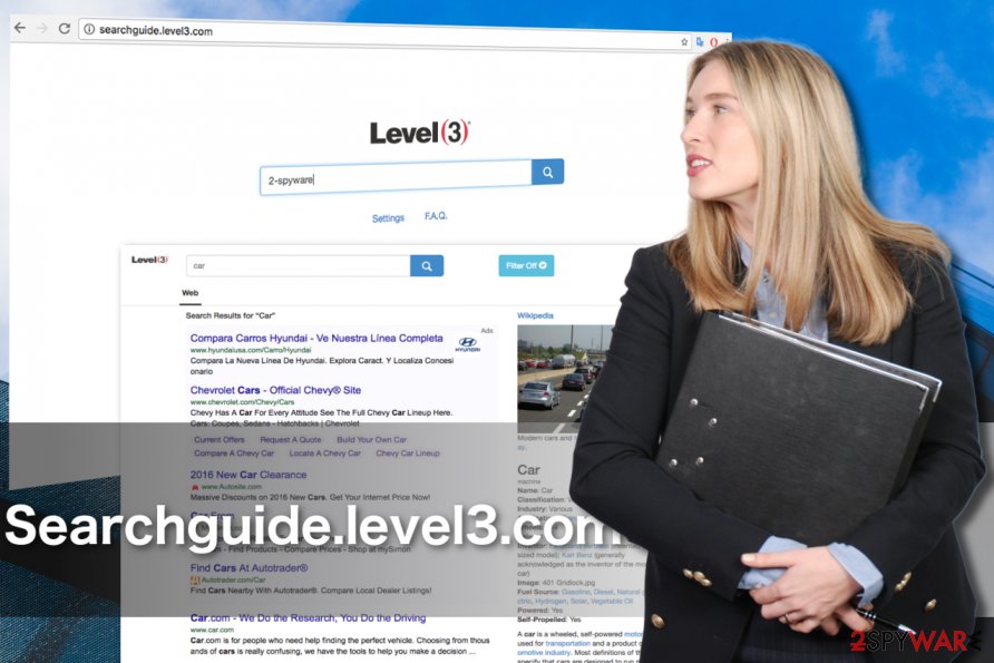 An image of Searchguide.level3.com hijacker virus