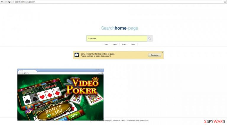 The picture revealing searchhome-page.com