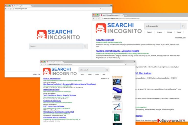 The image of Searchiincognito.com virus