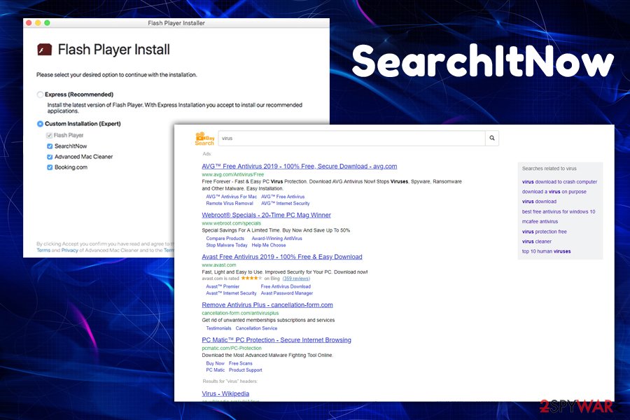Searchitnow uses software bundling