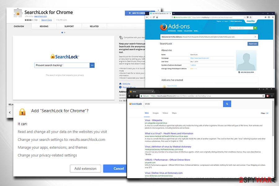 SearchLock browser hijacker