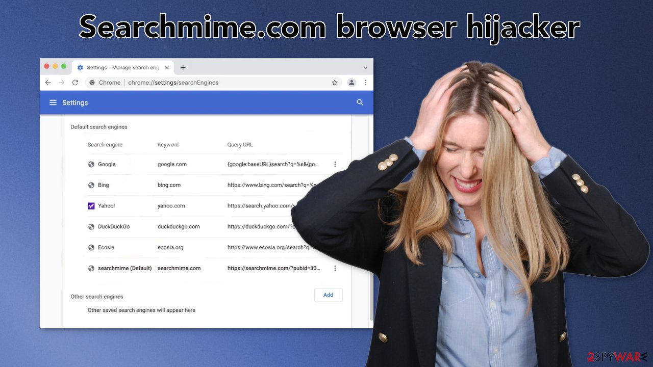 Searchmime.com browser hijacker
