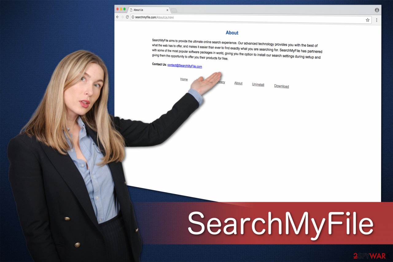 A researcher shows SearchMyFile message windows