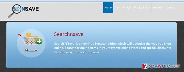 SearchNSave virus snapshot SearchNSave virus snapshot
