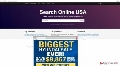 The screenshot of searchonlineusa.com virus