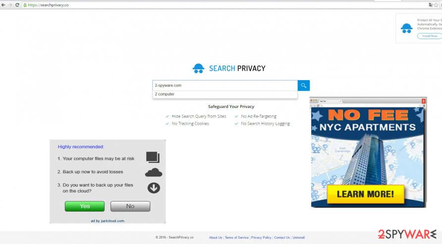 The image showing SearchPrivacy.co virus The image showing SearchPrivacy.co virus