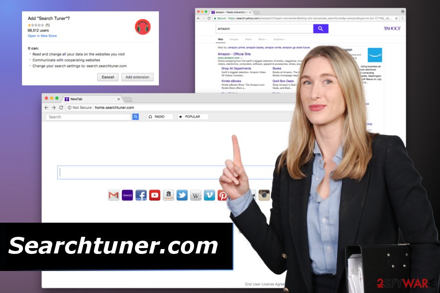 Example of Searchtuner.com browser hijacker