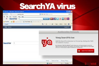 SearchYA virus start page