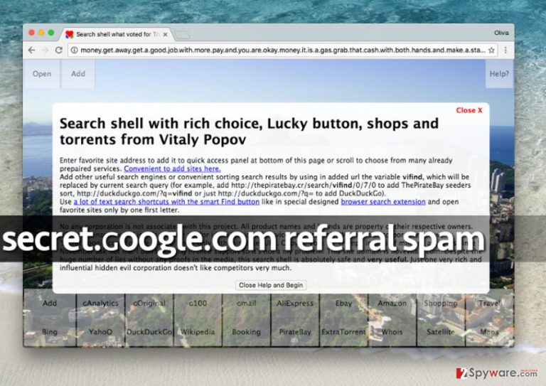 Secret.ɢoogle.com referral spam points to this page