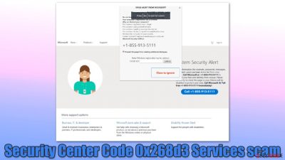 Security Center Code 0x268d3 Services scam