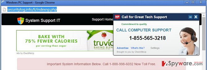 SecurityLog.info pop-up virus snapshot SecurityLog.info pop-up virus snapshot