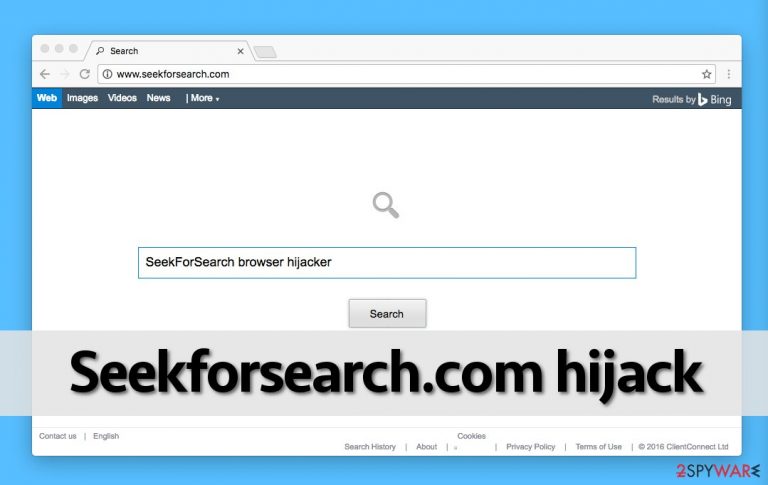 Seekforsearch.com redirect virus changes homepage