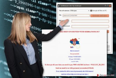 The image of SerbRansom ransomware virus