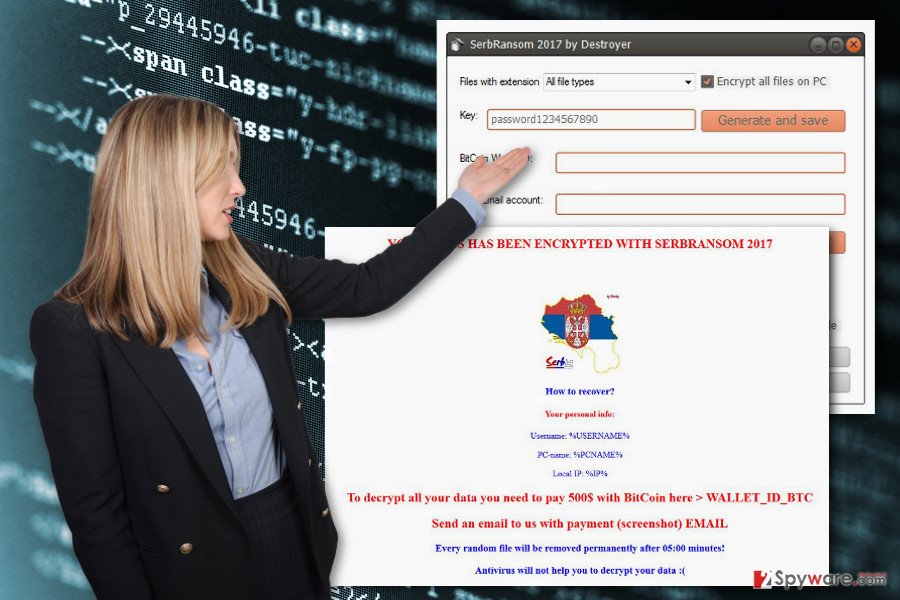 The image of SerbRansom ransomware virus The image of SerbRansom ransomware virus