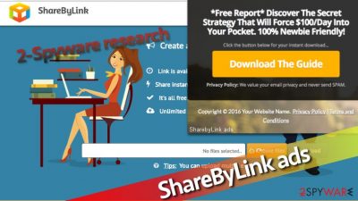 Picture showing an example of an ad by ShareByLink adware