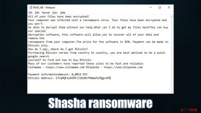 Shasha ransomware