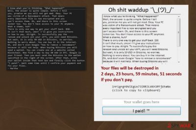 Shrug ransomware virus