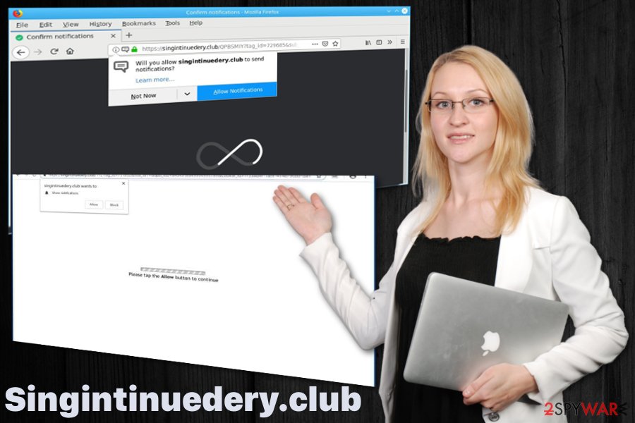 Singintinuedery.club push notification virus