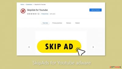 SkipAds for Youtube adware