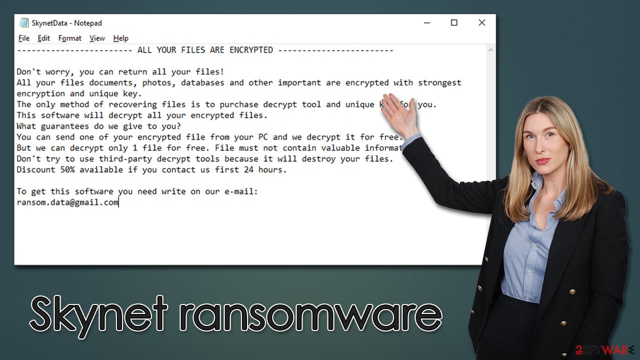 Skynet ransomware virus