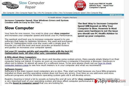 Slowcomputerrepairr.com virus snapshot Slowcomputerrepairr.com virus snapshot