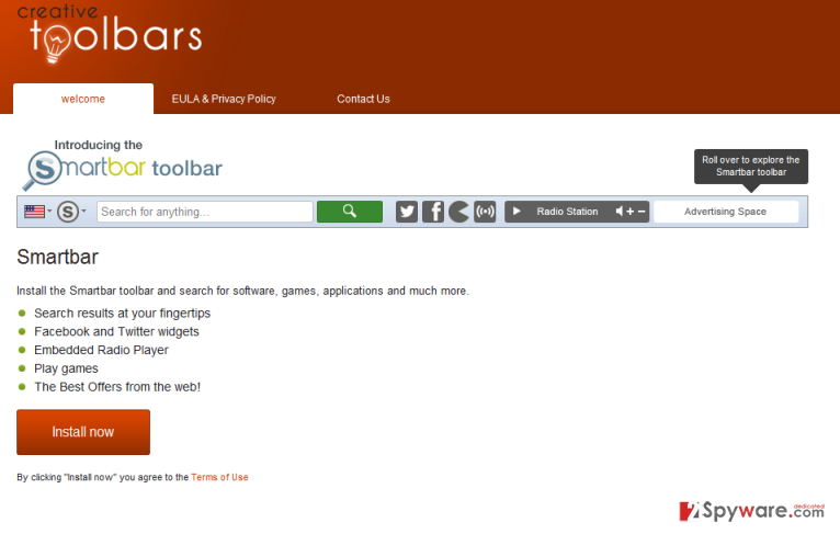 SmartBar Toolbar snapshot SmartBar Toolbar snapshot