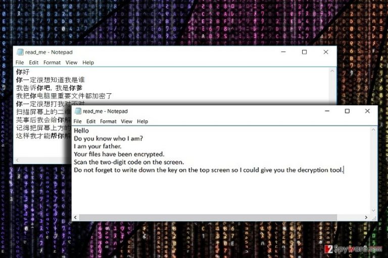 The picture displaying SmartRansom virus