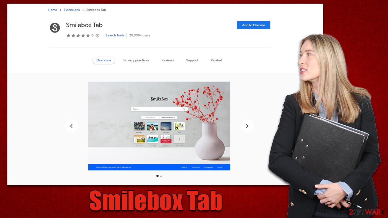 Smilebox Tab hijack