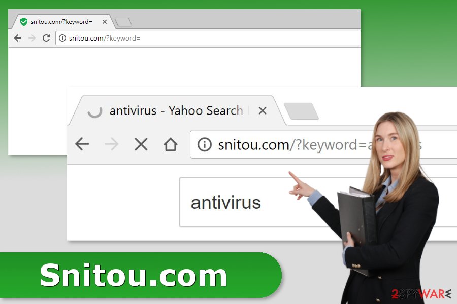 The picture of Snitou.com virus