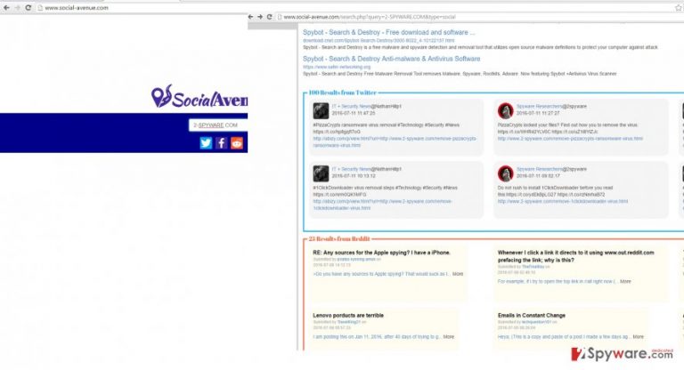 The picture showing social-avenue.com