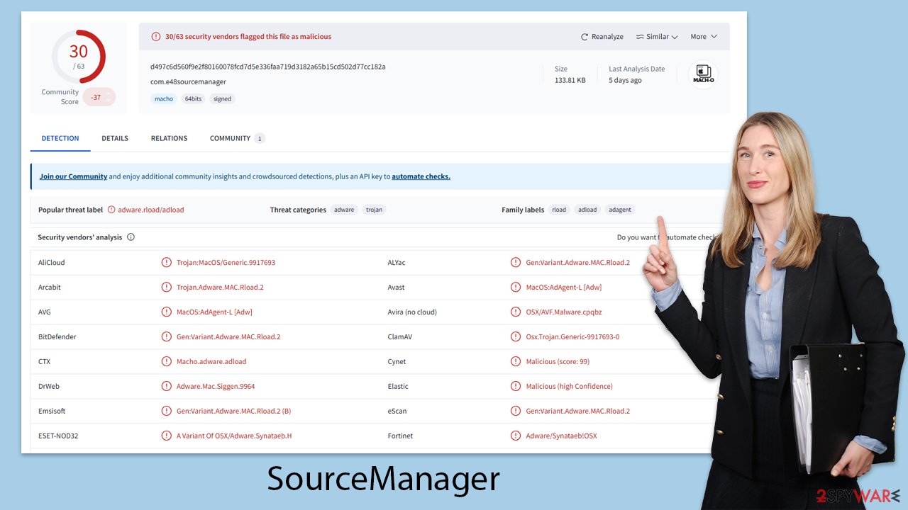SourceManager virus detection rates