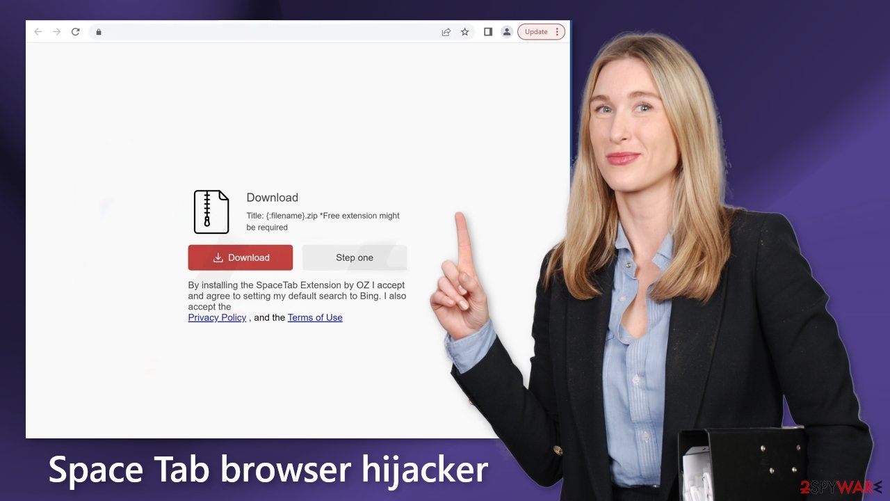 Space Tab browser hijacker