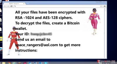The image showing Space_rangers@aol.com virus
