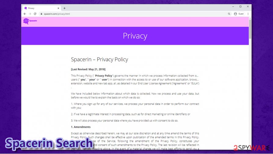 Spacerin Search virus