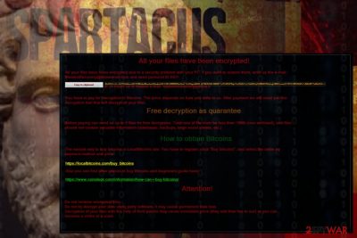 Spartacus ransomware renders files inaccessible