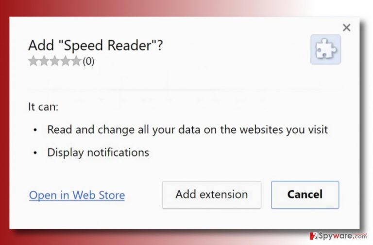 Speed Reader extension