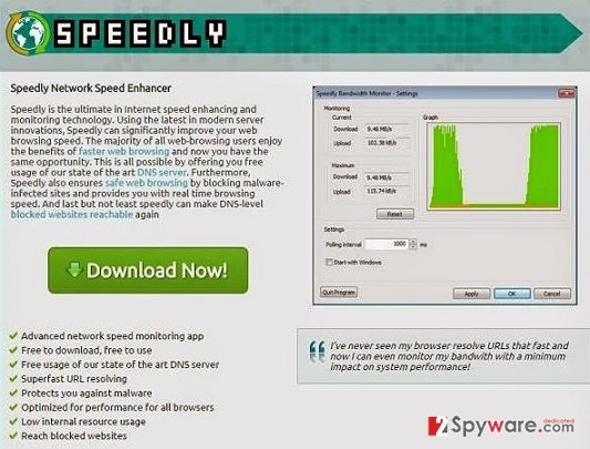 Speedly Bandwith Monitor snapshot Speedly Bandwith Monitor snapshot