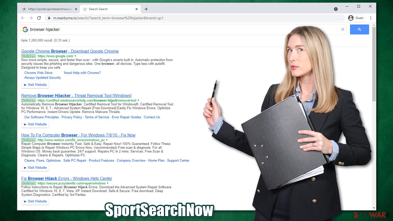 SportSearchNow virus