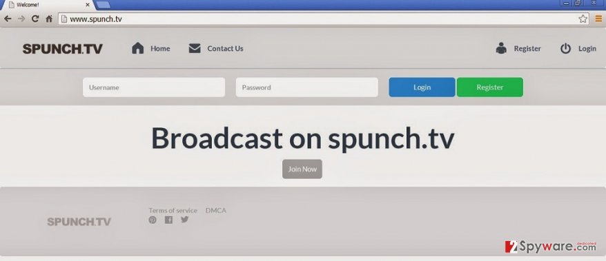 Spunch.TV adware snapshot Spunch.TV adware snapshot