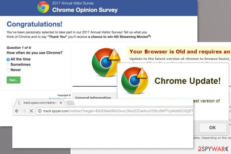 Examples of Spzan.com redirects
