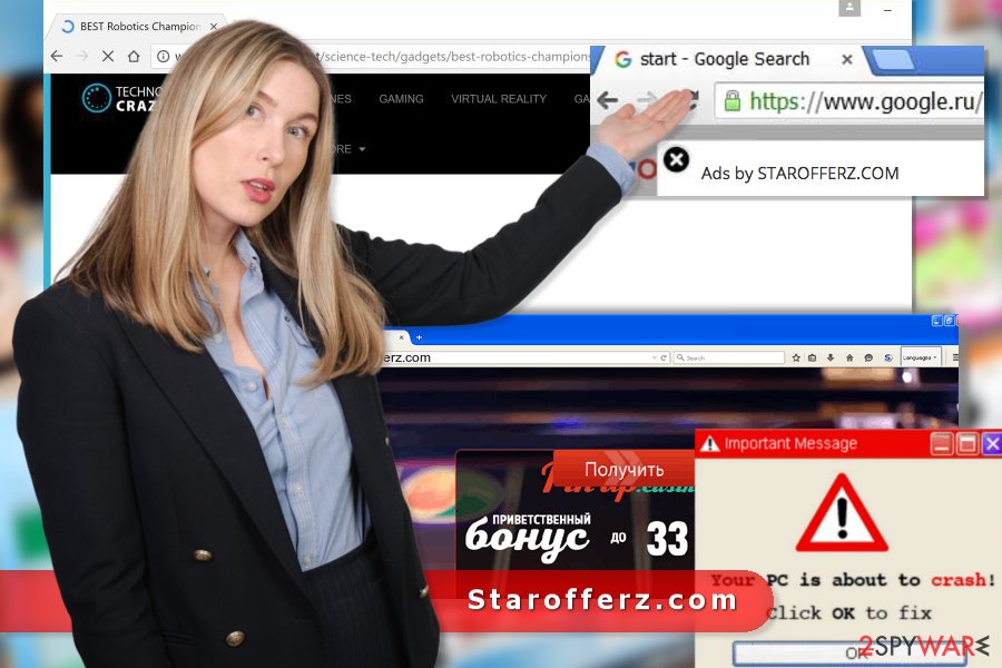 The image of Starofferz.com virus