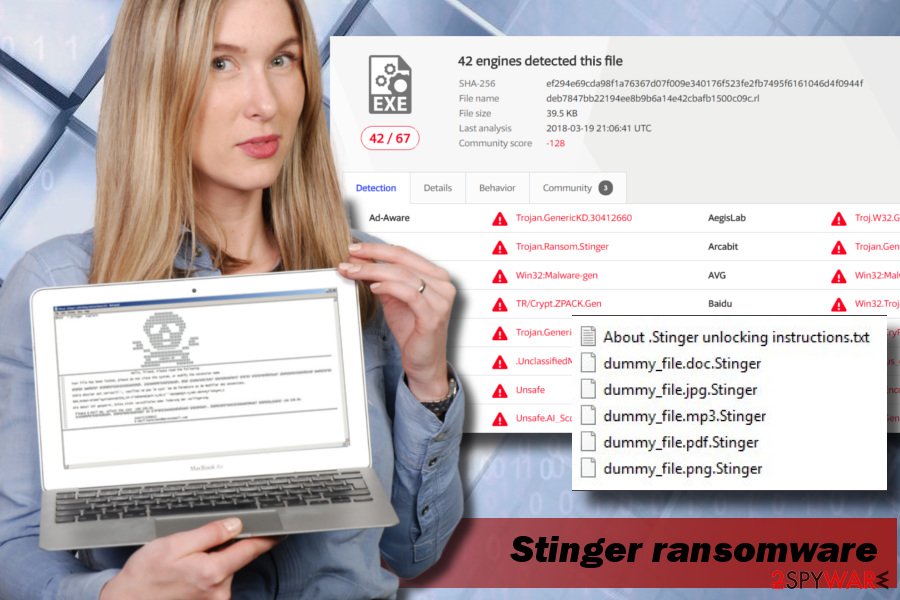 Stinger ransomware illustration