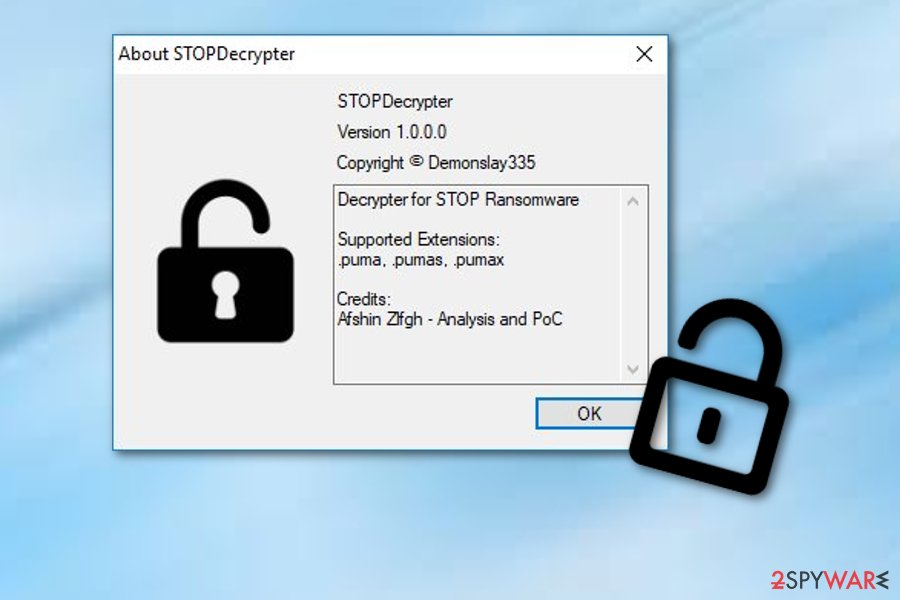 STOP ransomware decryptor