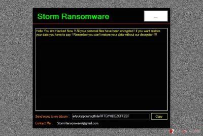 Ransom note by Storm ransomware virus