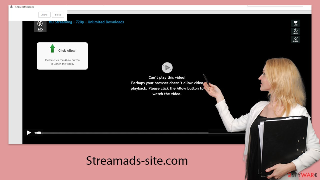 Streamads-site.com scam