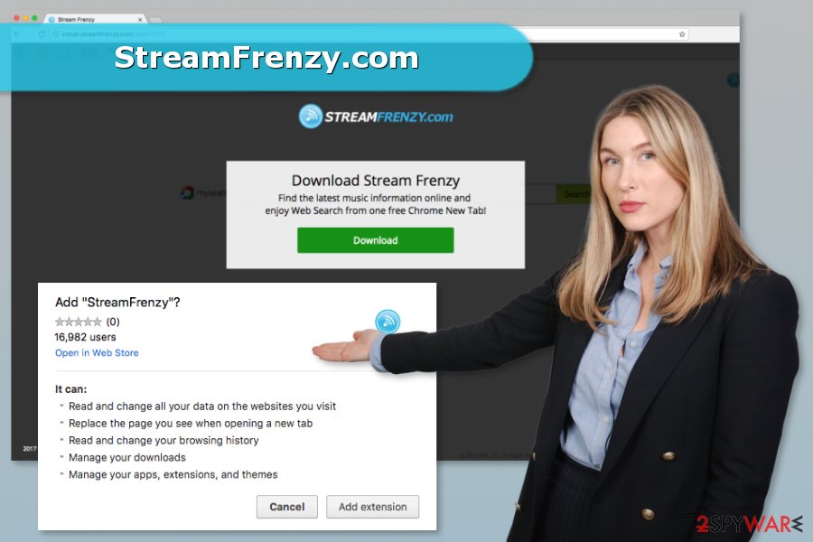 StreamFrenzy.com browser hijacker